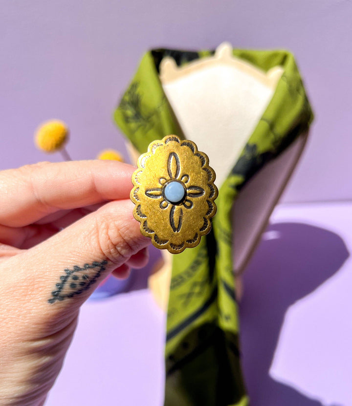 Opal Concho Bandana Slide