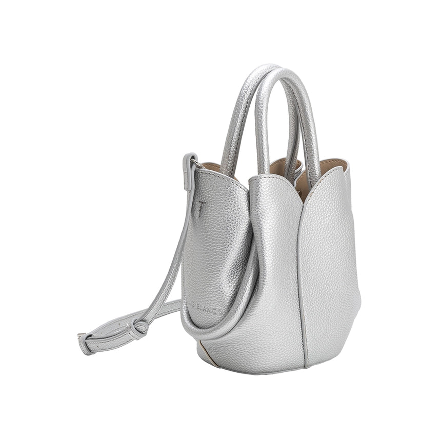 Melie Bianco Tulip Mini Recycled Vegan Leather Top Handle Bag - Capri by Sunset & Co.
