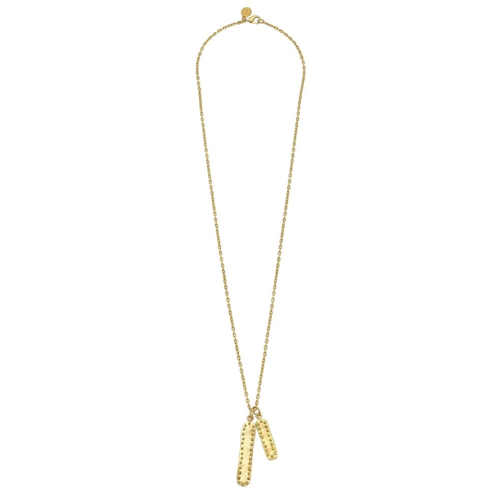 Susan Shaw Dotted Bar Chain Necklace - Capri by Sunset & Co.