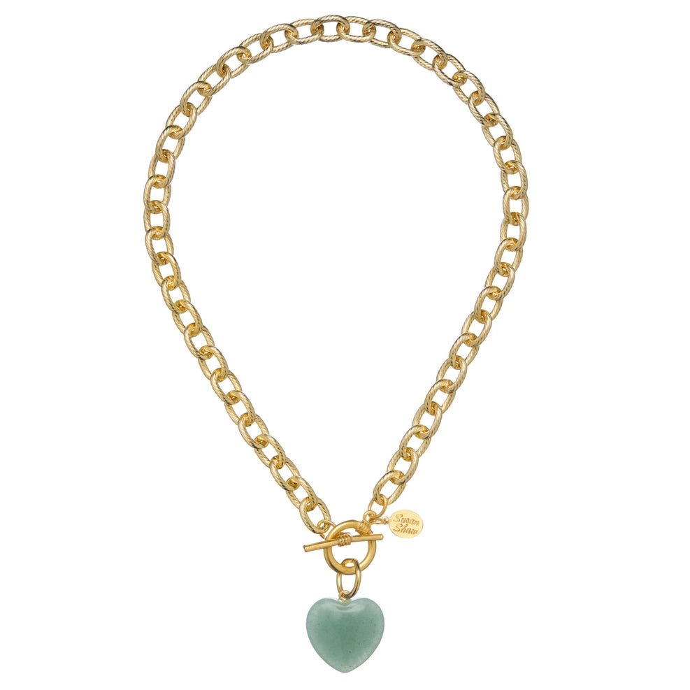 Susan Shaw Stone Heart Necklace - Capri by Sunset & Co.