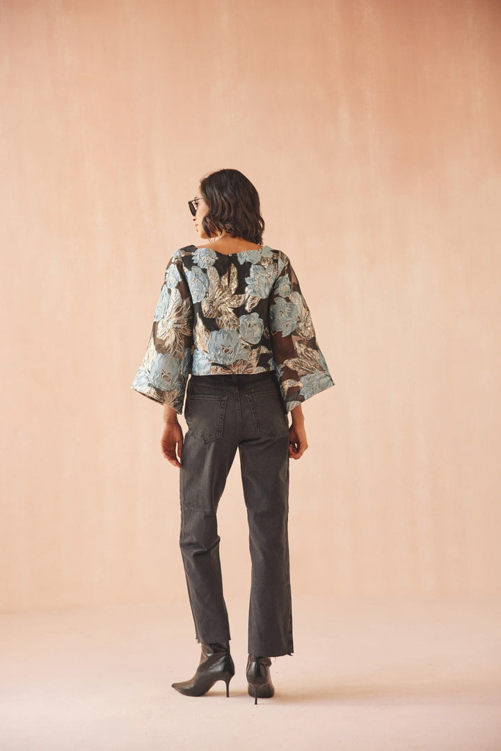 Omika Peyton Blouse - Capri by Sunset & Co.