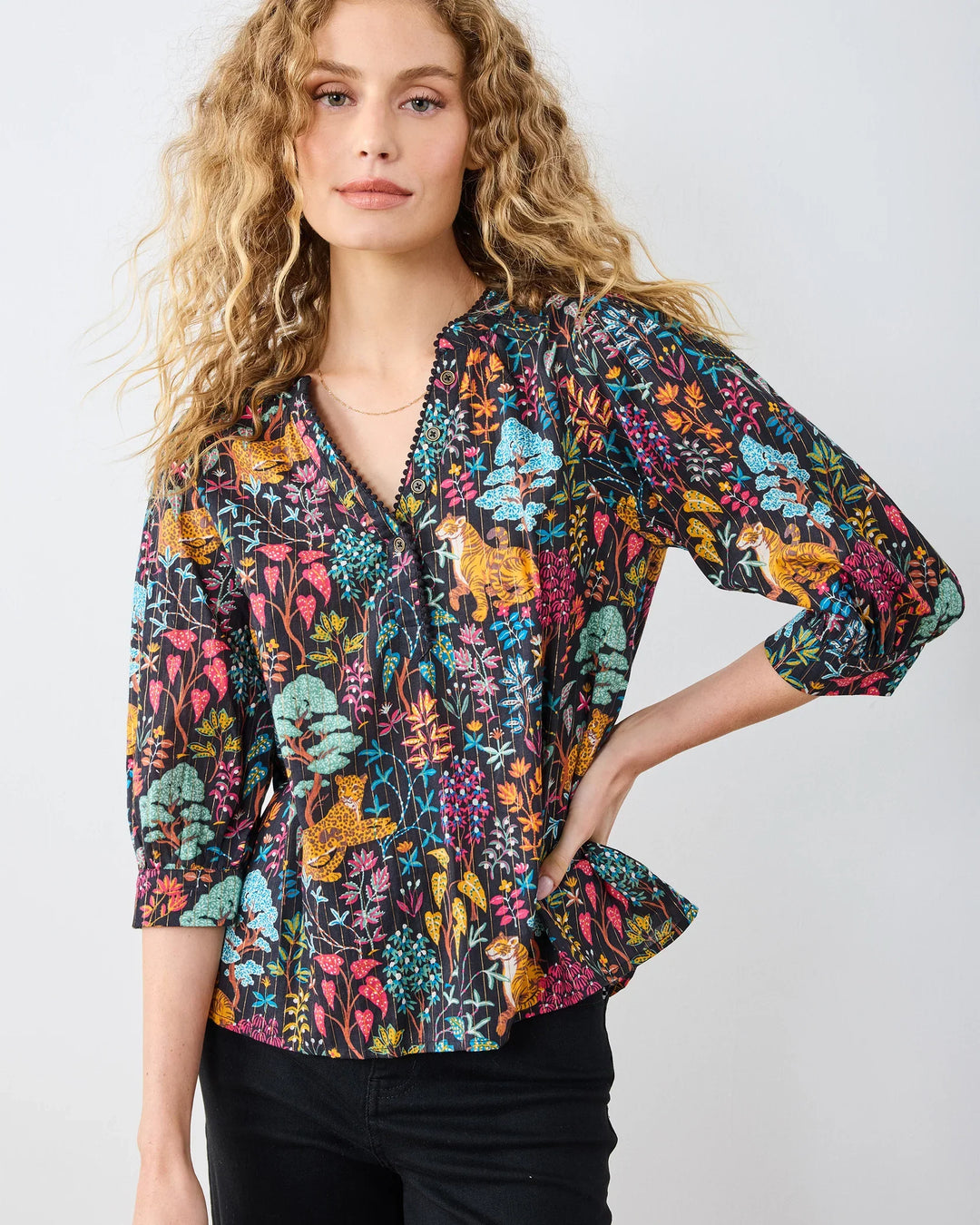 Printfresh Juno Blouse - Capri by Sunset & Co.