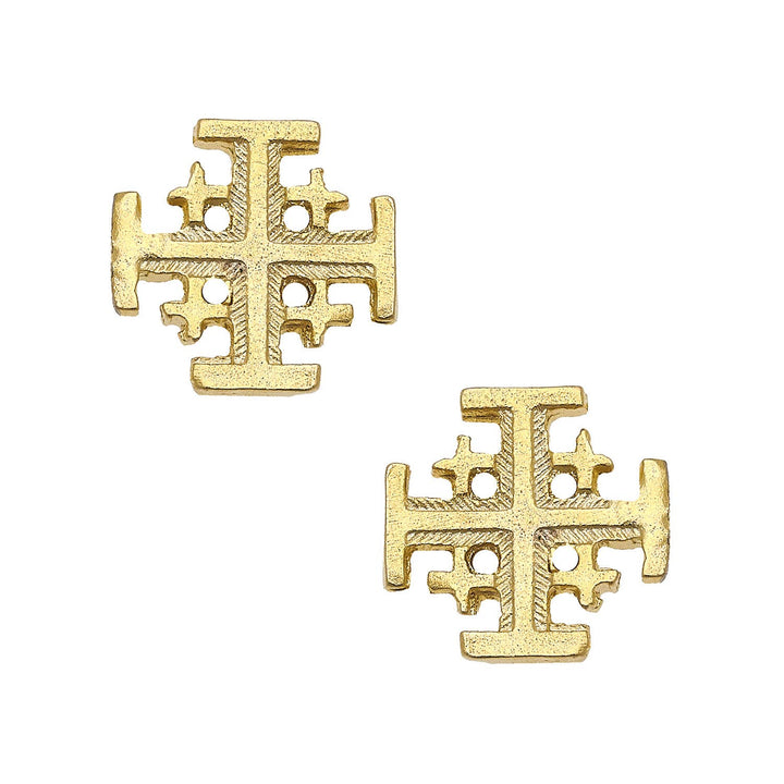 Susan Shaw Gold Multi Cross Stud Earring - Capri by Sunset & Co.
