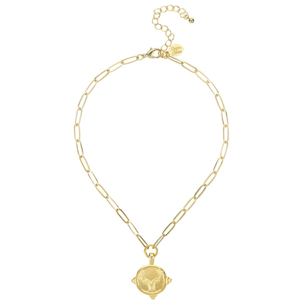 Susan Shaw Stag Paperclip Necklace - Capri by Sunset & Co.