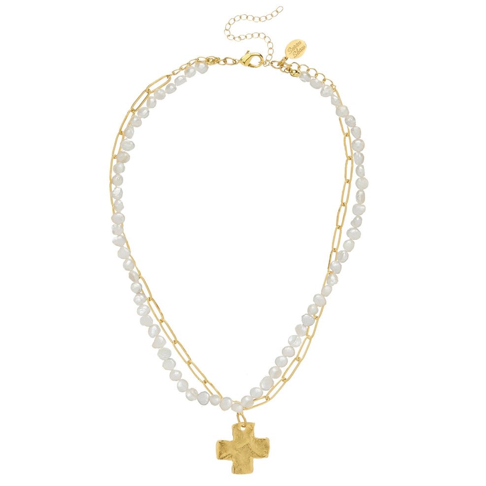 Susan Shaw Cross Piper Paperclip Necklace - Capri by Sunset & Co.