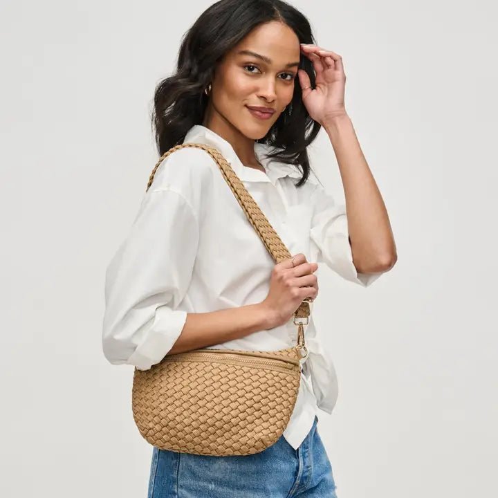Sol and Selene Ethereal Woven Crossbody - Capri by Sunset & Co.