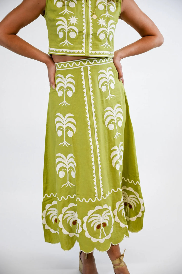 Victoria Dunn Maura Maxi Skirt - Capri by Sunset & Co.