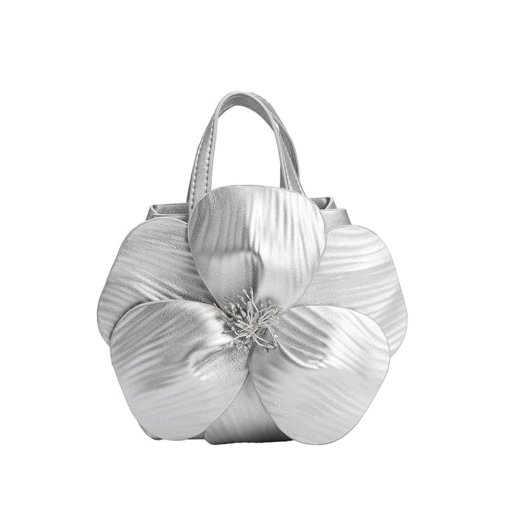 Melie Bianco Monroe Flower Vegan Leather Top Handle Bag - Capri by Sunset & Co.