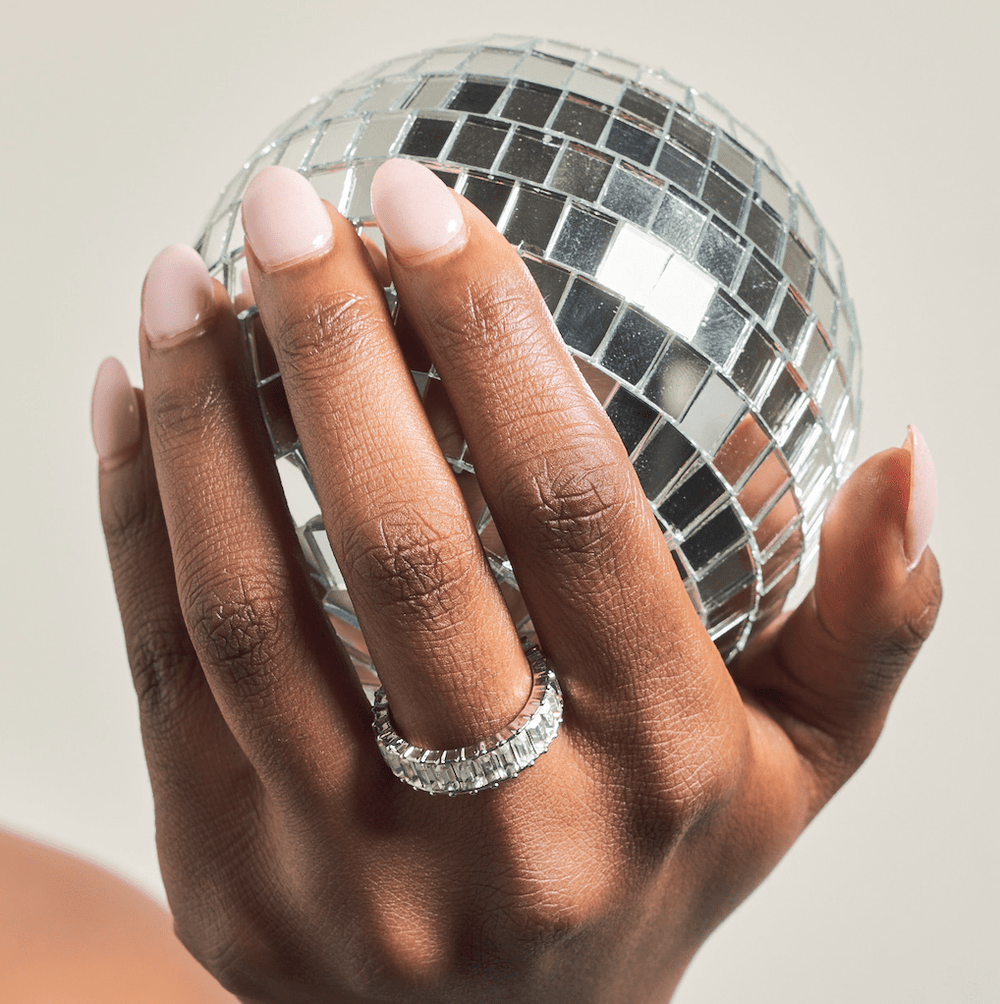 Nikki Smith Designs Waterproof Silver Crystal Ring - Capri by Sunset & Co.