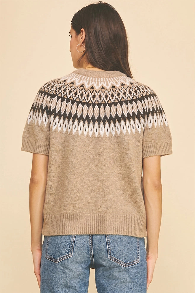 Pinch Nordic Short Sleeve Knit Cardigan