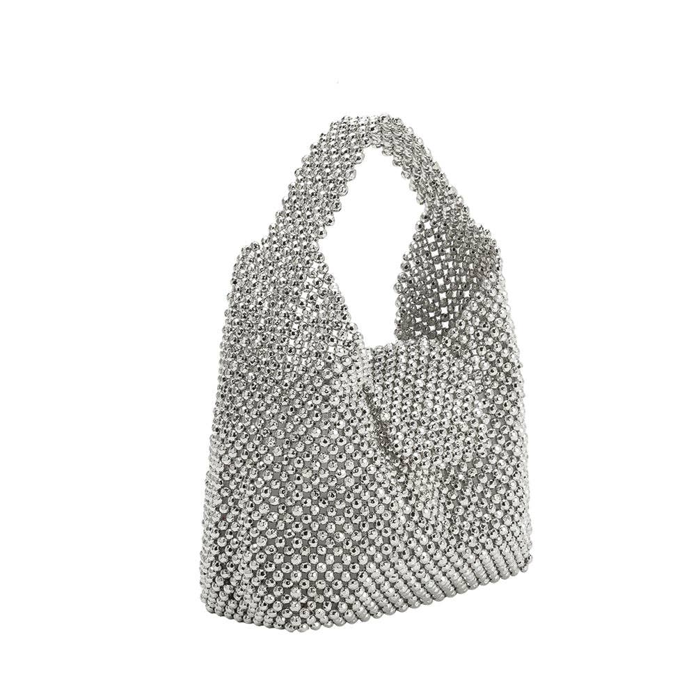 Melie Bianco Krystal Beaded Top Handle Bag