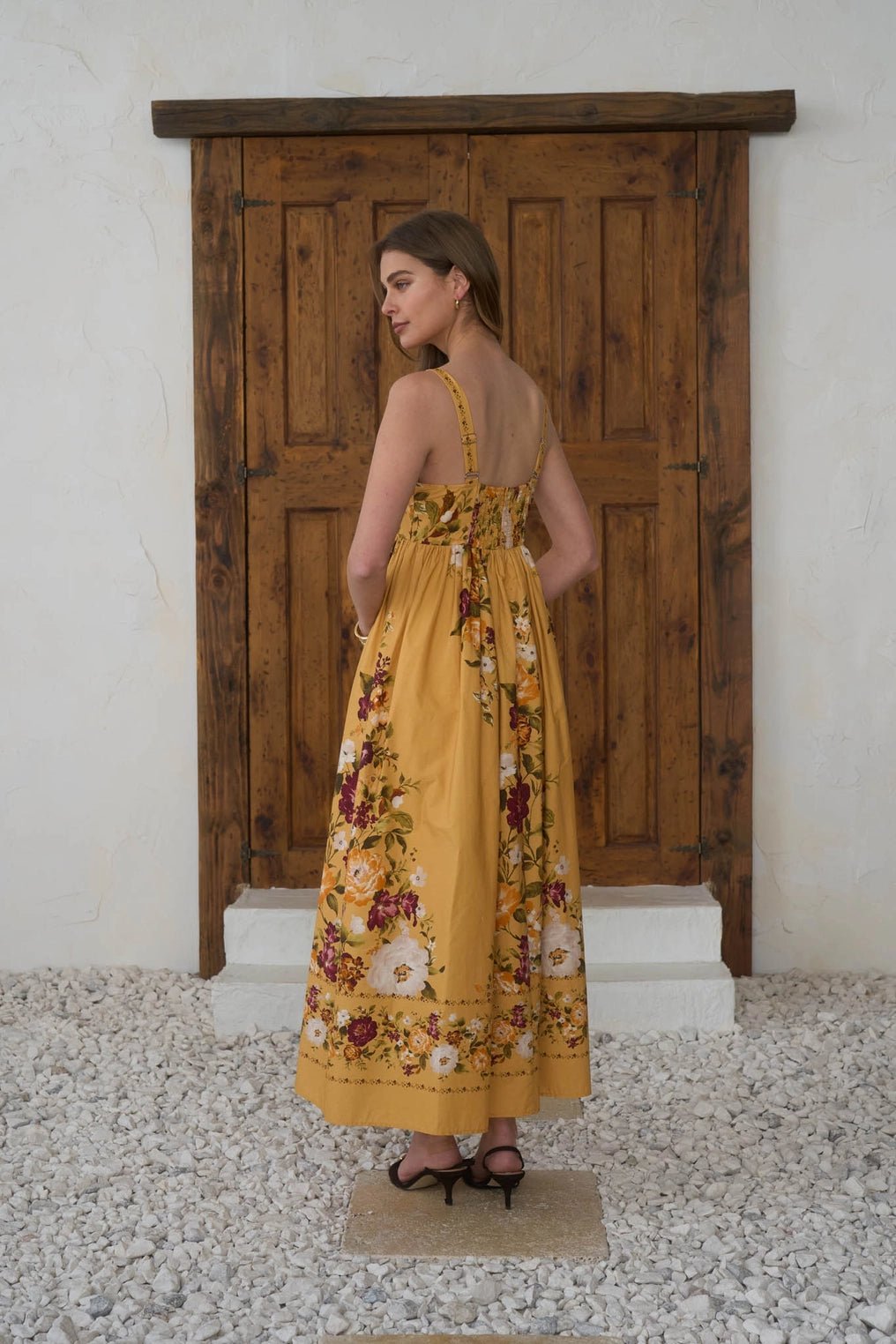 Moon River Squareneck Floral Midi Dress - Capri by Sunset & Co.