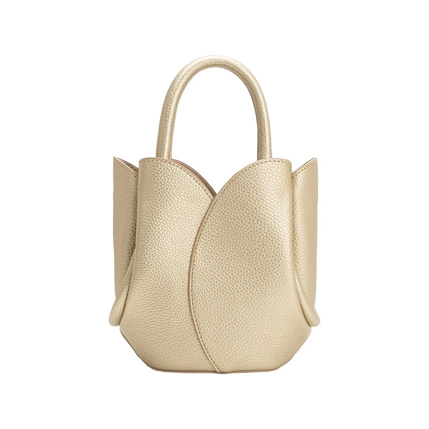 Melie Bianco Tulip Mini Recycled Vegan Leather Top Handle Bag - Capri by Sunset & Co.