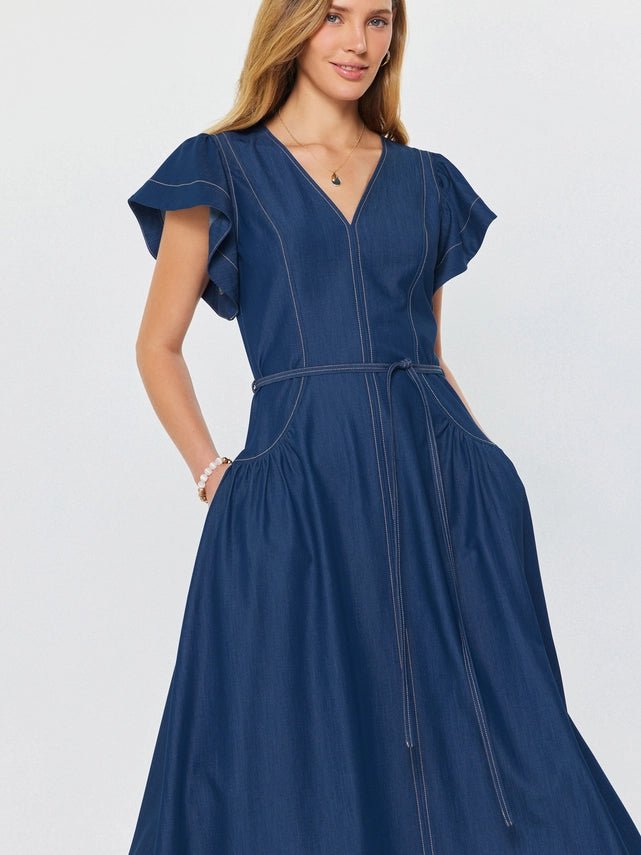 Current Air Denim Midi Dress - Capri by Sunset & Co.