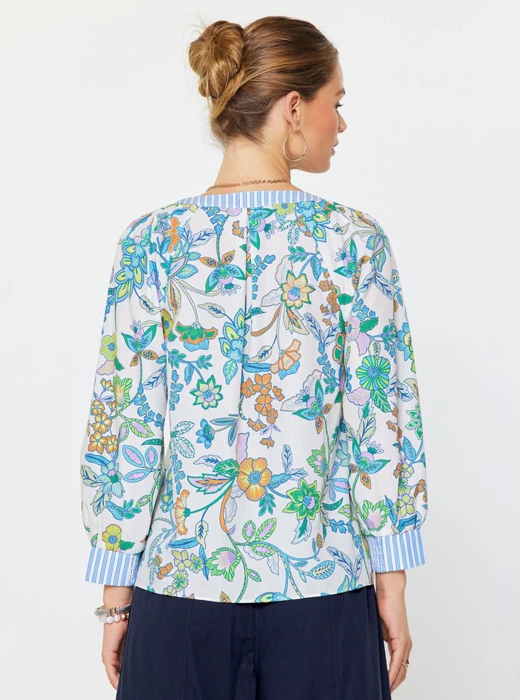Current Air Long Sleeve Blouse - Capri by Sunset & Co.