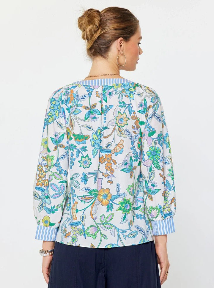 Current Air Long Sleeve Blouse - Capri by Sunset & Co.