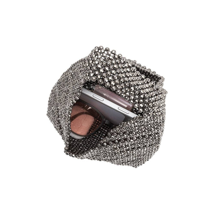 Melie Bianco Krystal Beaded Top Handle Bag