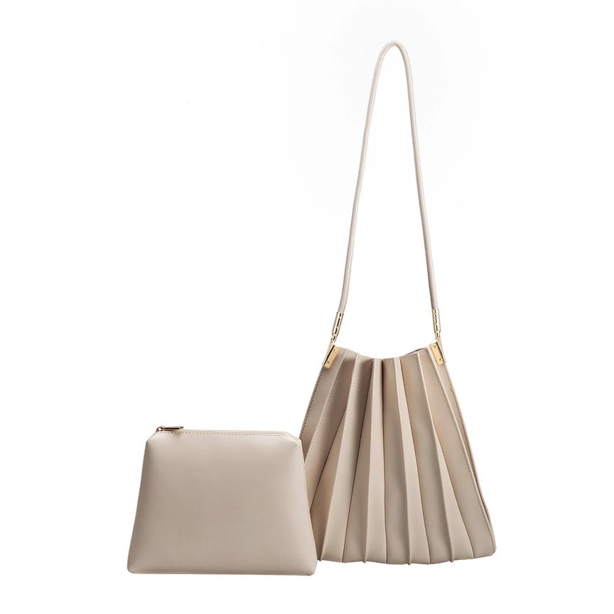 Melie Bianco Carrie Pleated Vegan Shoulder Bag - Capri by Sunset & Co.