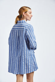 The Raya Dress - Blue Stripe