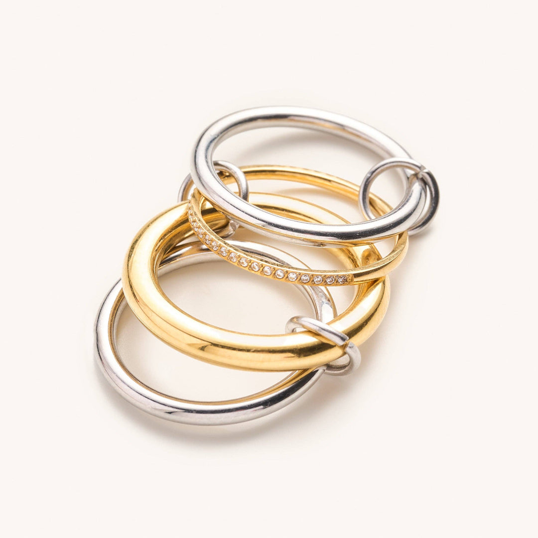 Nikki Smith Designs Olivia Mixed Metal Stacked Ring Set - Capri by Sunset & Co.