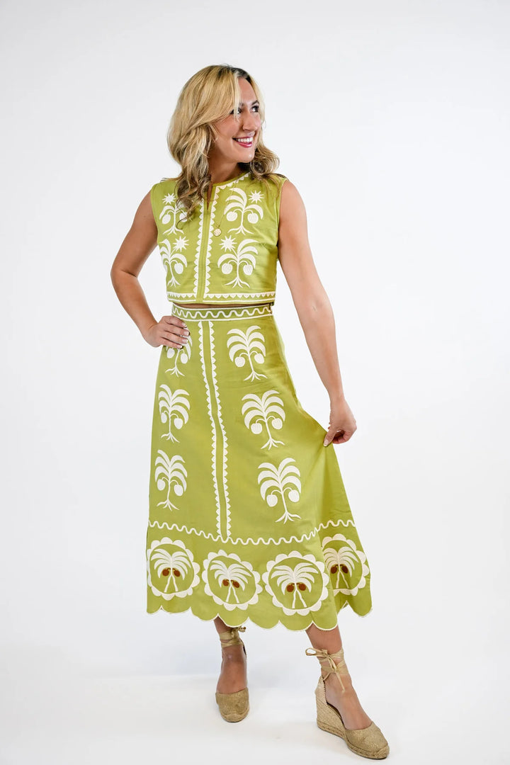 Victoria Dunn Maura Maxi Skirt - Capri by Sunset & Co.