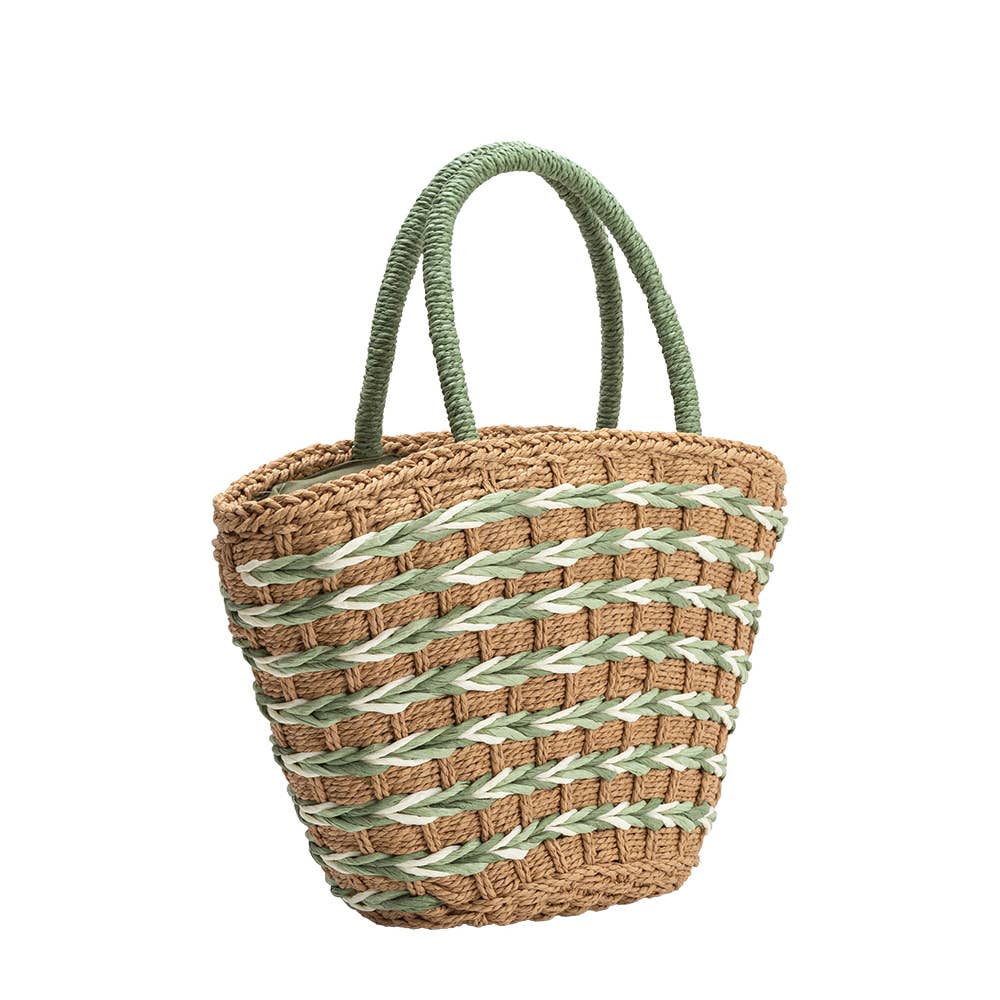 Melie Bianco Lisbon Straw Vegan Tote Bag - Capri by Sunset & Co.