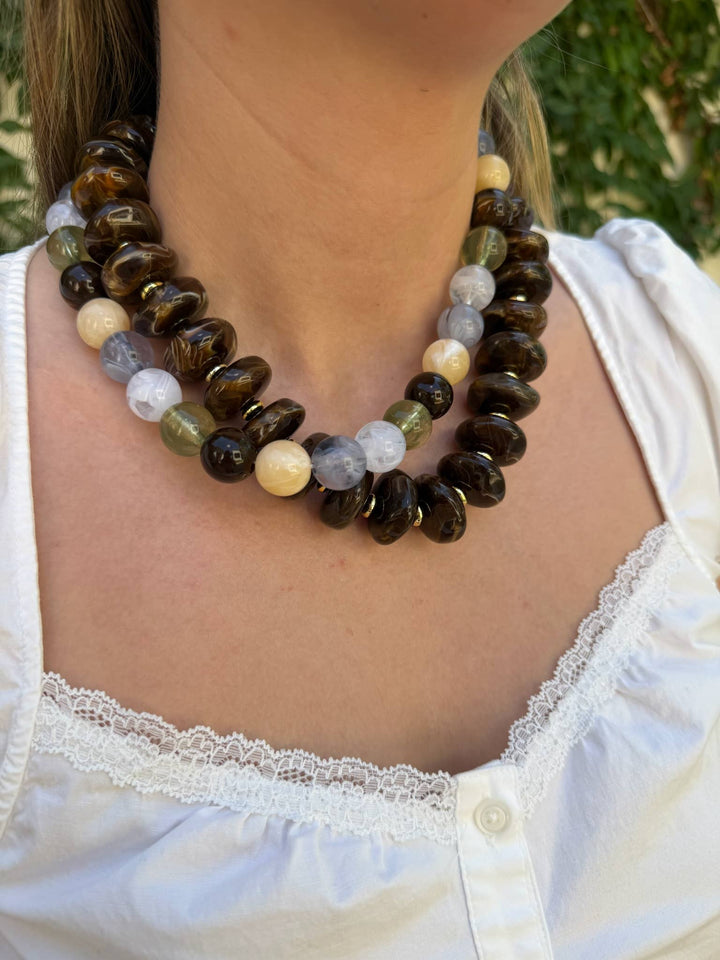 Corrine Chunky Beaded Necklace - Capri by Sunset & Co.