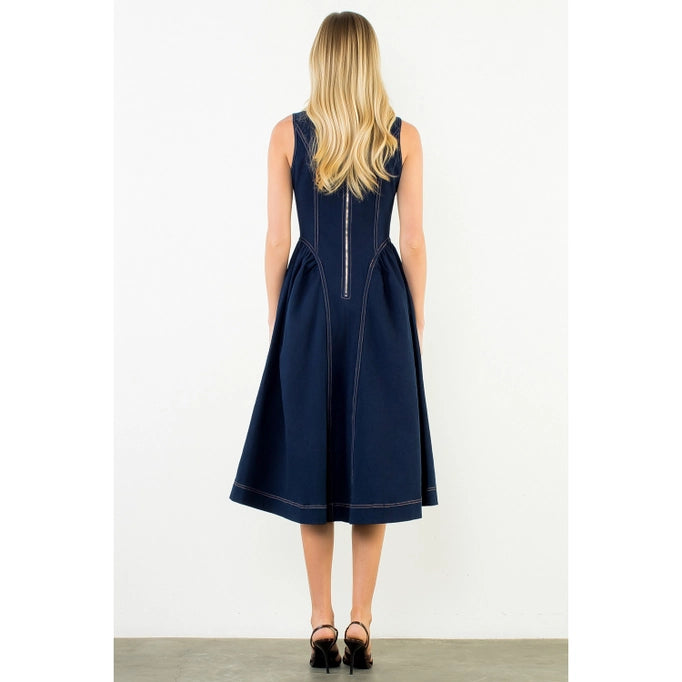 THML Sleeveless Denim Dress