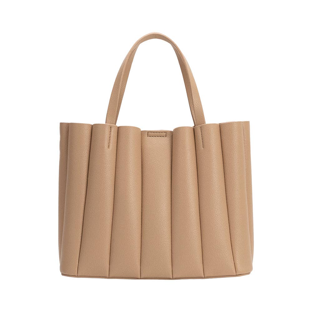 Melie Bianco Adela Recycled Vegan Leather Tote Bag - Capri by Sunset & Co.