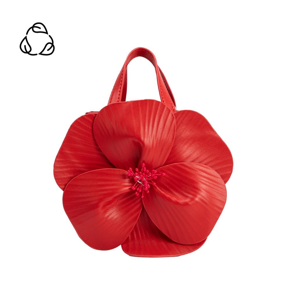 Melie Bianco Monroe Flower Vegan Leather Top Handle Bag - Capri by Sunset & Co.