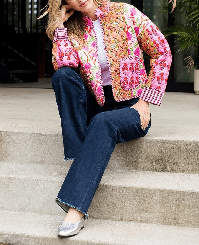 THML Patchwork Quilted Jacket - Capri by Sunset & Co.