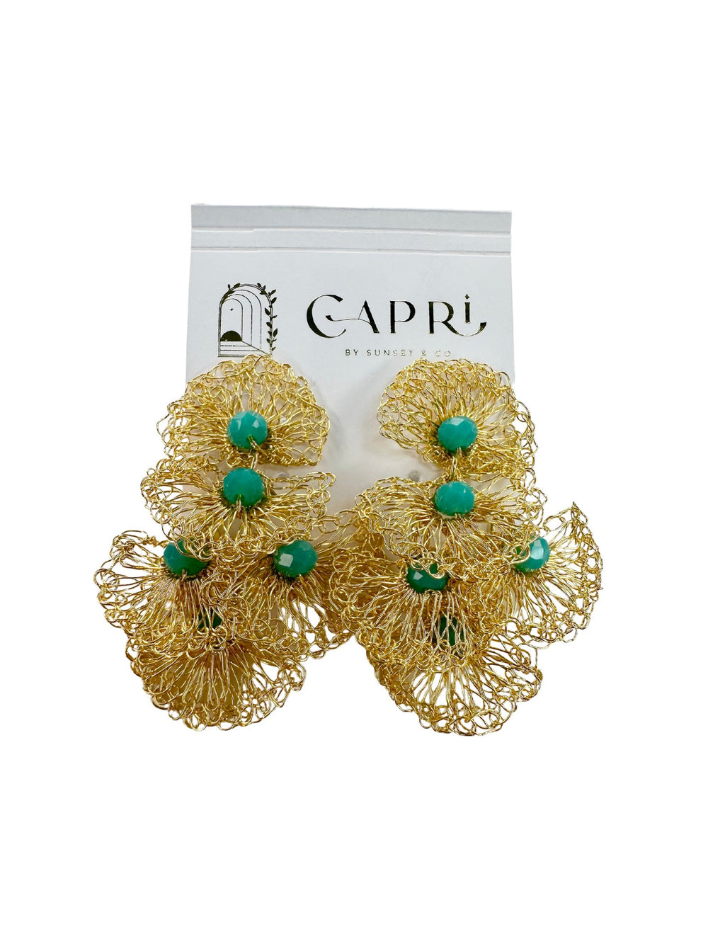 Lavish Shells Crochet Earrings - Capri by Sunset & Co.