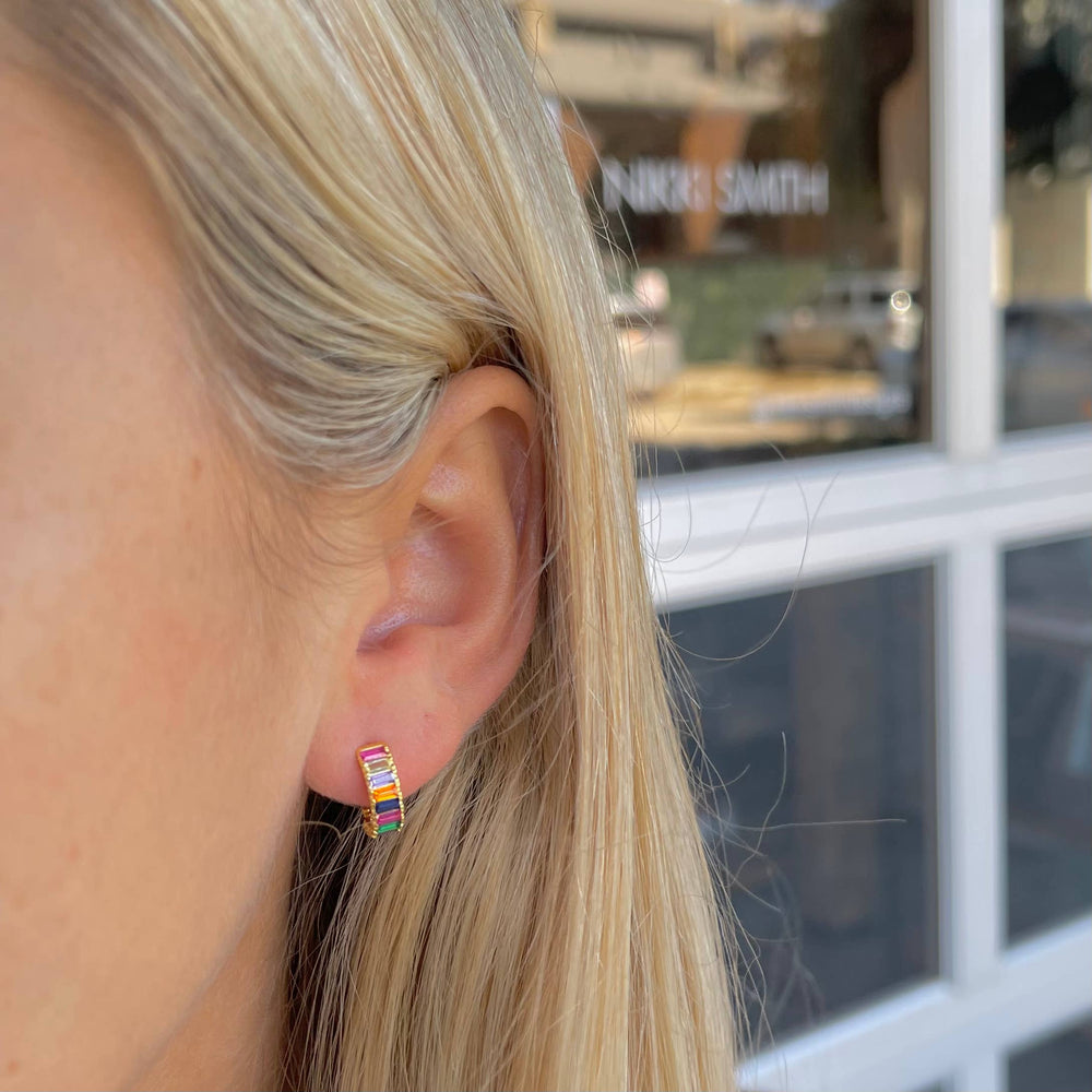 Nikki Smith Designs Rainbow Gem Huggies - Capri by Sunset & Co.