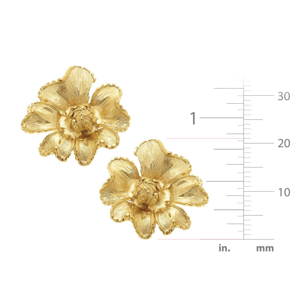 Susan Shaw Marigold Flower Stud Earrings - Capri by Sunset & Co.
