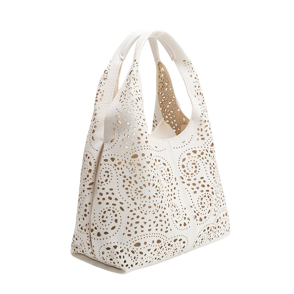 Melie Bianco Farrow Small Vegan Leather Tote Bag - Capri by Sunset & Co.