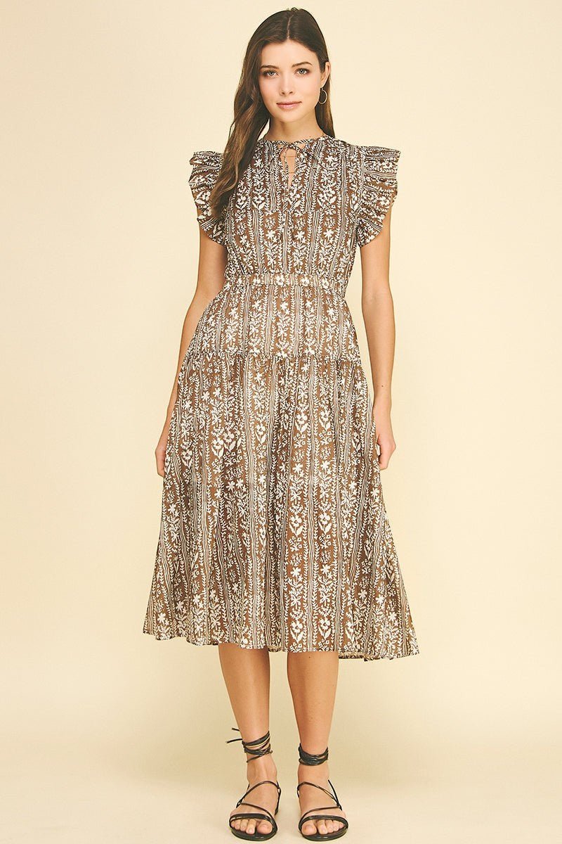 Pinch Floral Tiered Dress - Capri by Sunset & Co.
