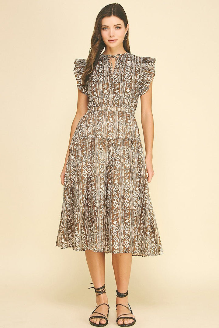 Pinch Floral Tiered Dress - Capri by Sunset & Co.