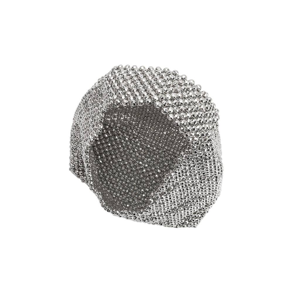 Melie Bianco Krystal Beaded Top Handle Bag