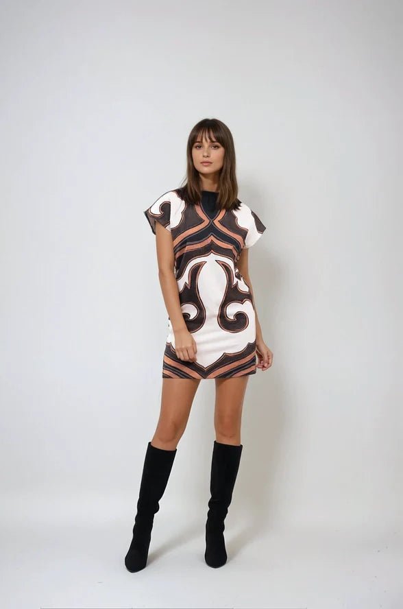 Ollari Lula T-Shirt Dress - Capri by Sunset & Co.