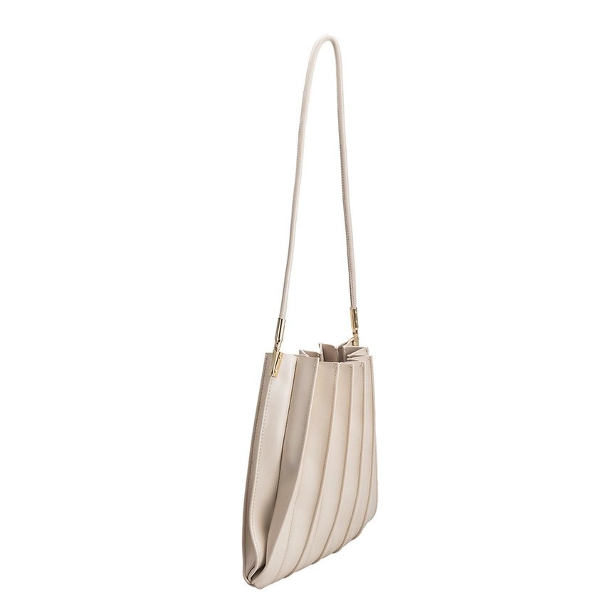 Melie Bianco Carrie Pleated Vegan Shoulder Bag - Capri by Sunset & Co.