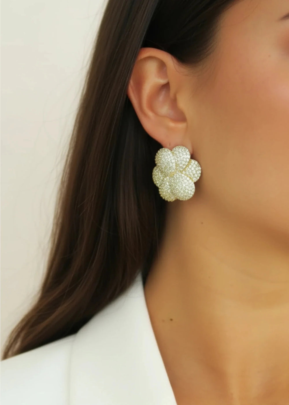 Accessory Concierge Pave Bloom Studs - Capri by Sunset & Co.