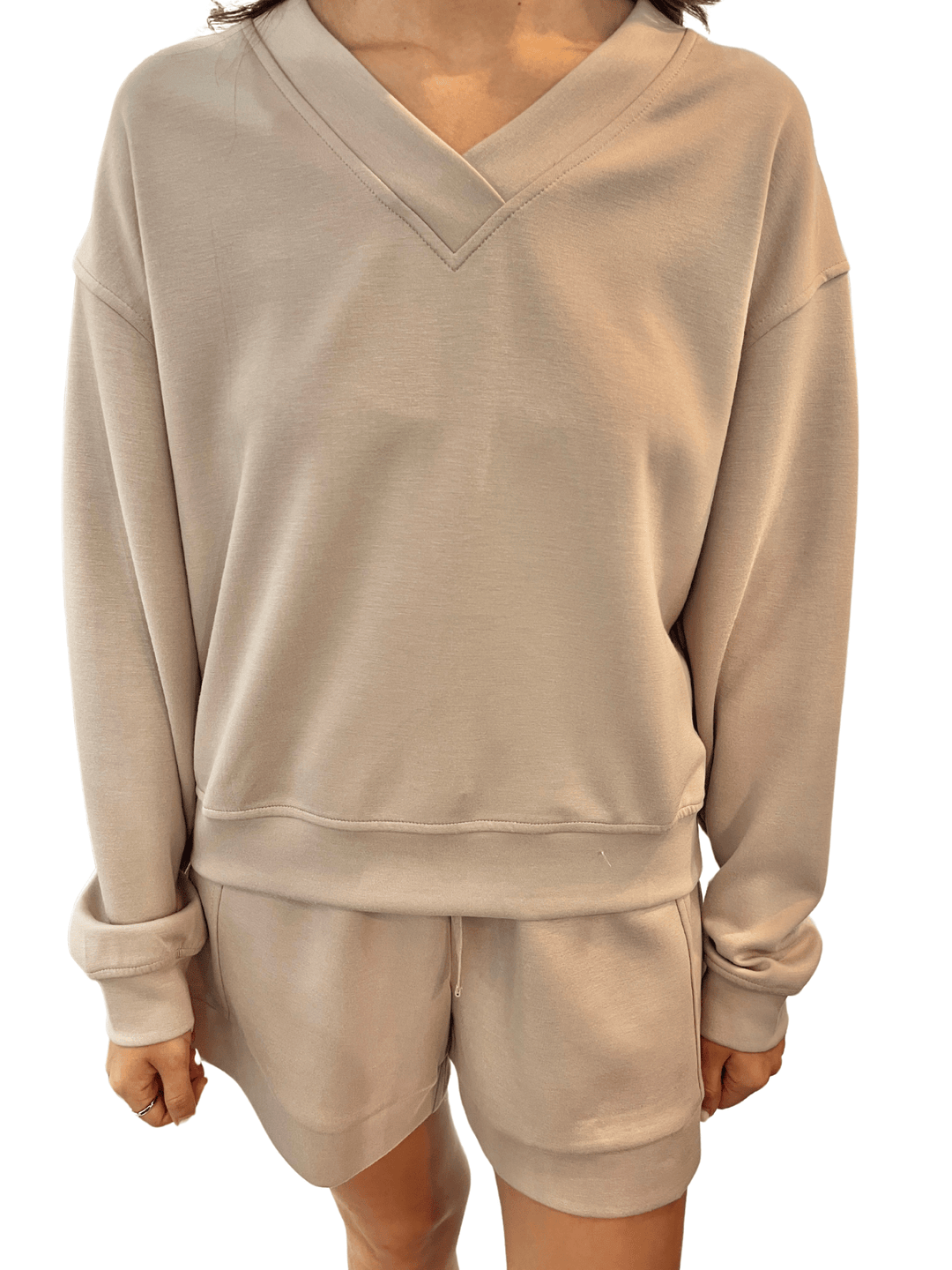 P. Cill V Neck Pullover - Capri by Sunset & Co.