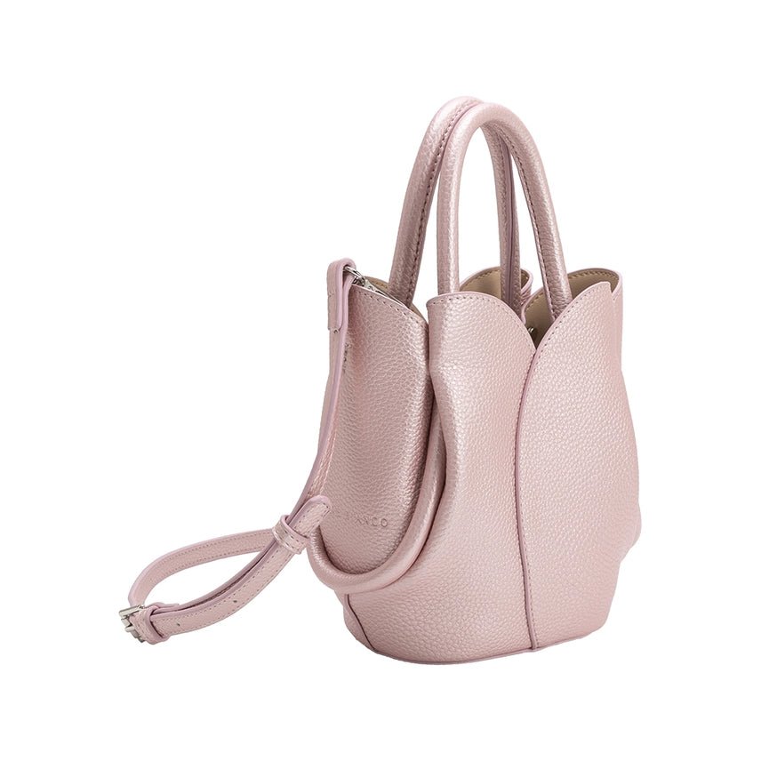 Melie Bianco Tulip Mini Recycled Vegan Leather Top Handle Bag - Capri by Sunset & Co.