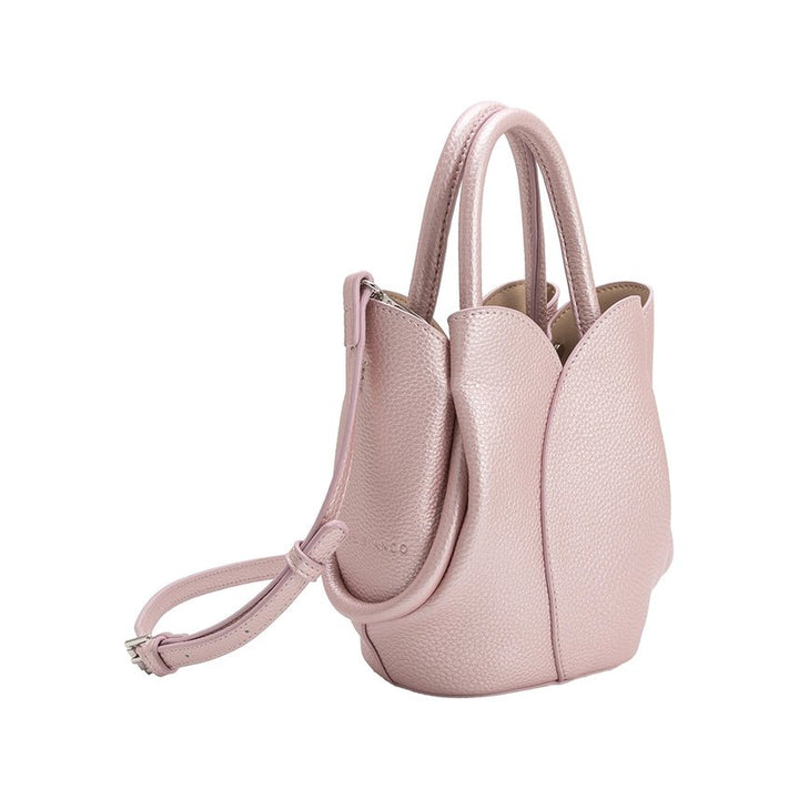 Melie Bianco Tulip Mini Recycled Vegan Leather Top Handle Bag - Capri by Sunset & Co.
