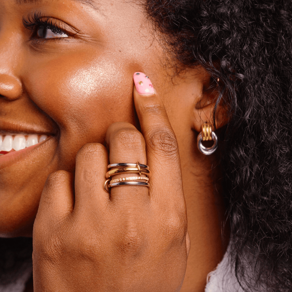 Nikki Smith Designs Olivia Mixed Metal Stacked Ring Set - Capri by Sunset & Co.