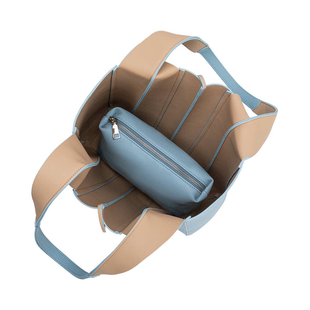 Melie Bianco Harper Recycled Vegan Leather Tote Bag - Capri by Sunset & Co.