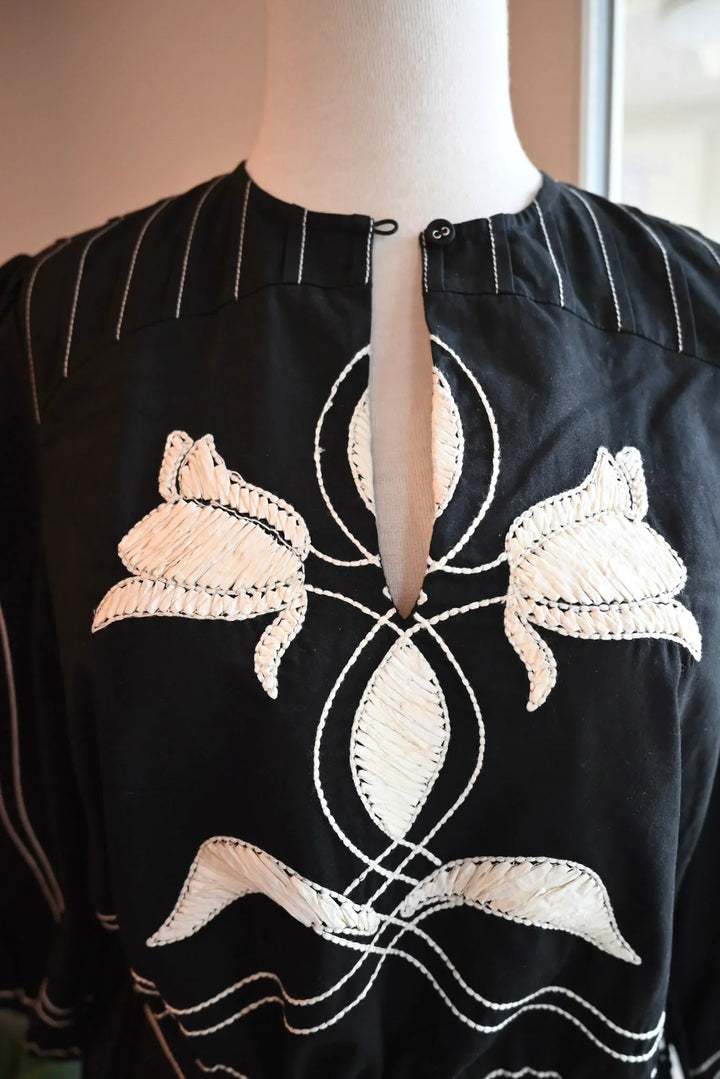 Never A Wallflower Florentine Top - Capri by Sunset & Co.