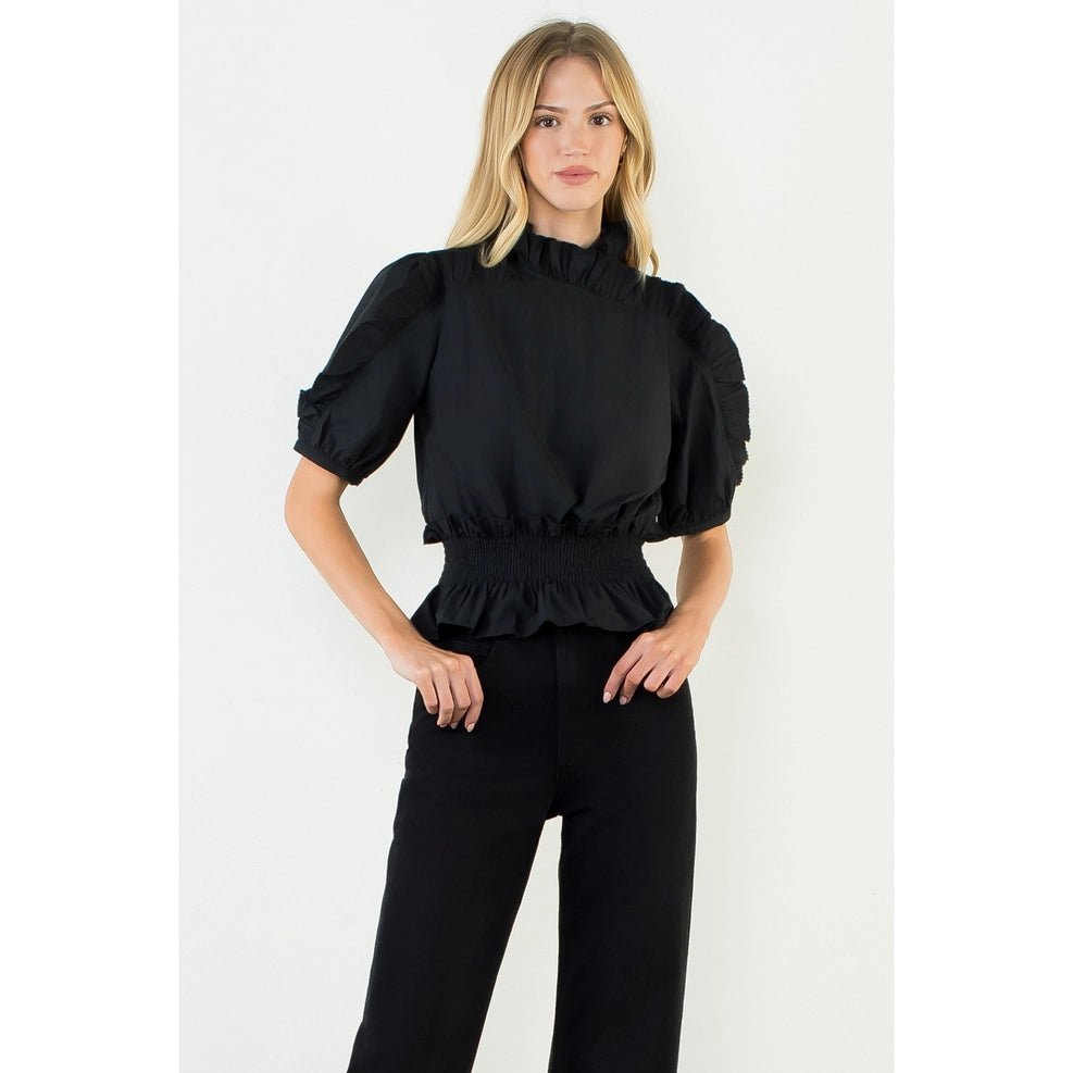 Ruffled Detail Top - Capri by Sunset & Co.
