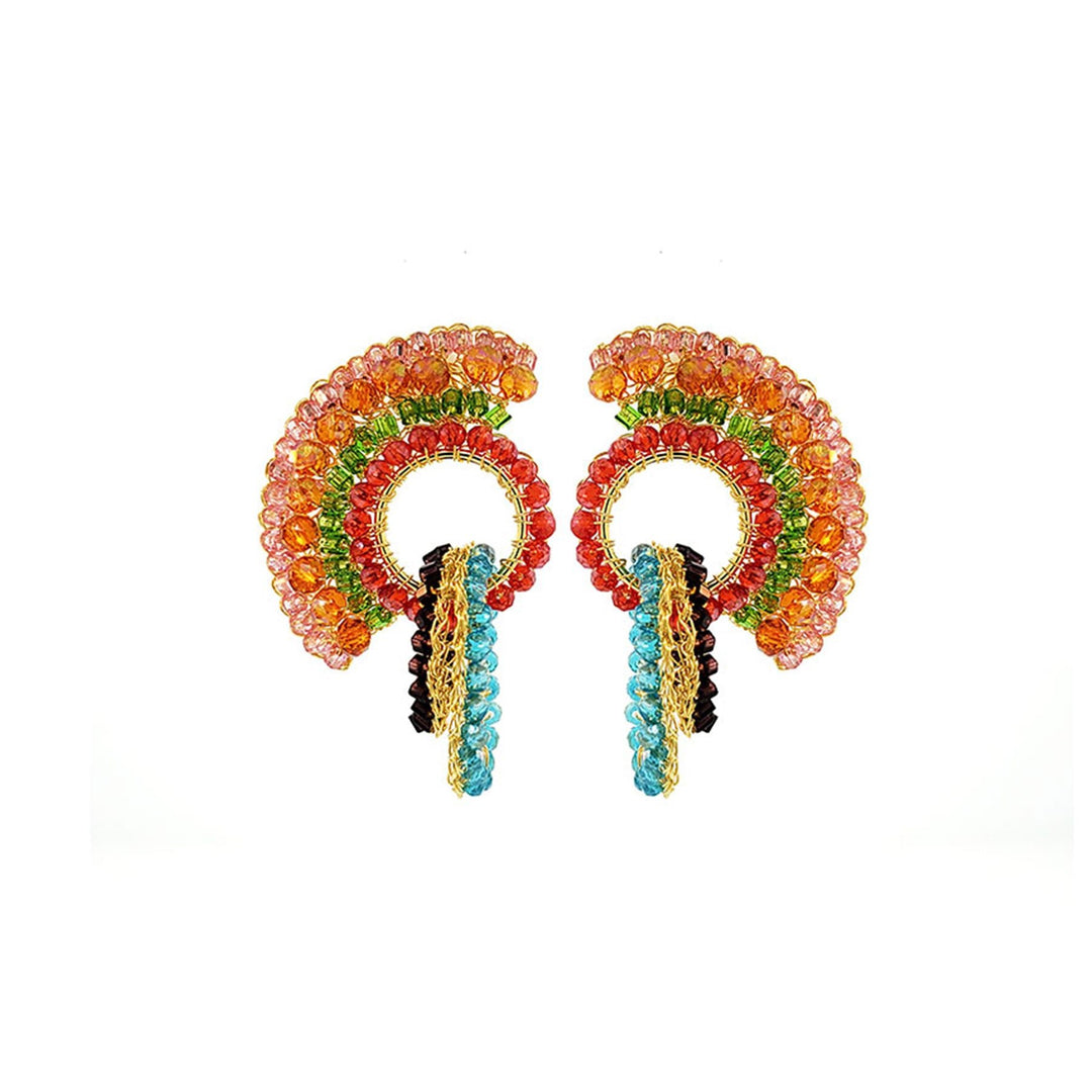 Lavish Half Mandala Earrings - Capri by Sunset & Co.