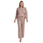 Solid Marshmallow Crew Neck Lounge Set - Coco
